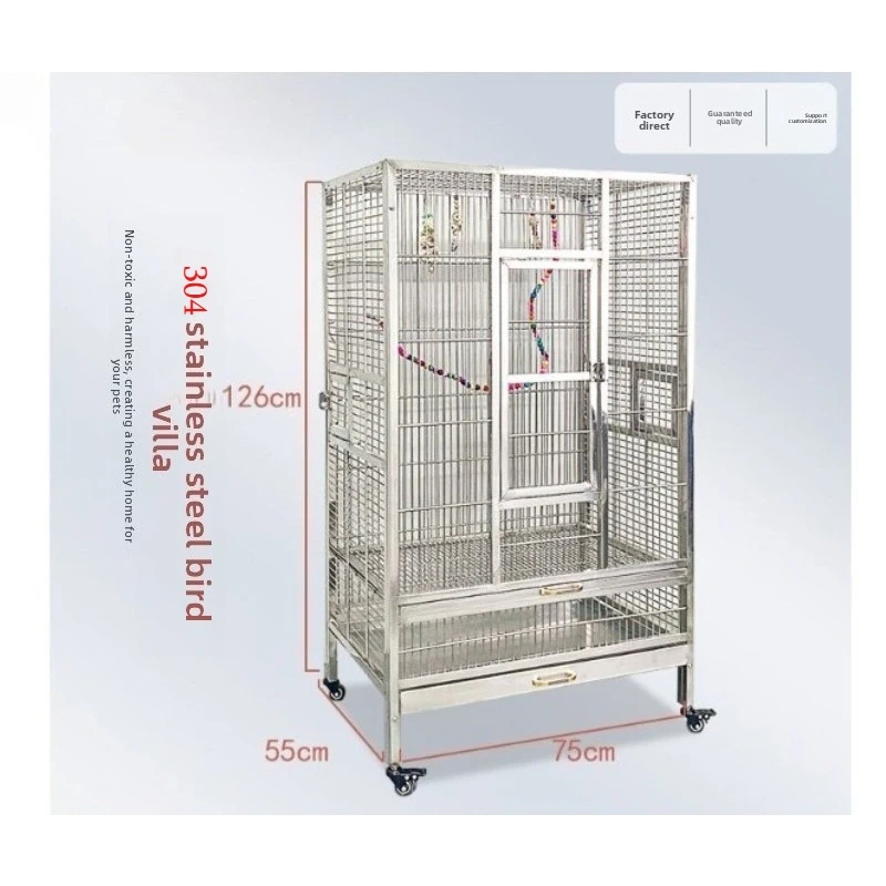 Luxury Stainless Bird Cage for Elegant Living
