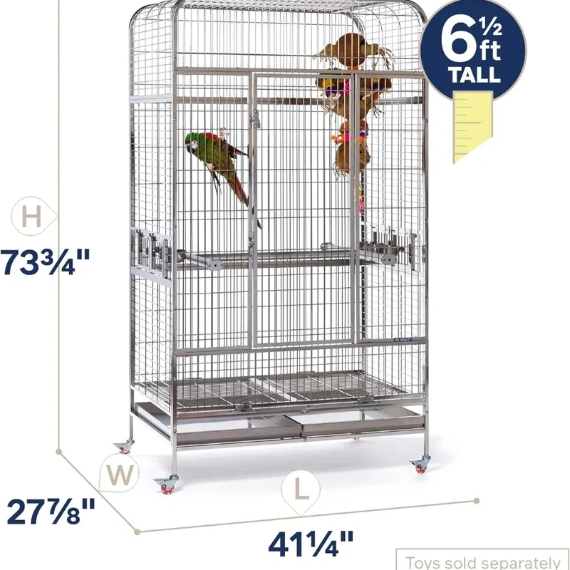 Premium Stainless Bird Cage for Large Parrots