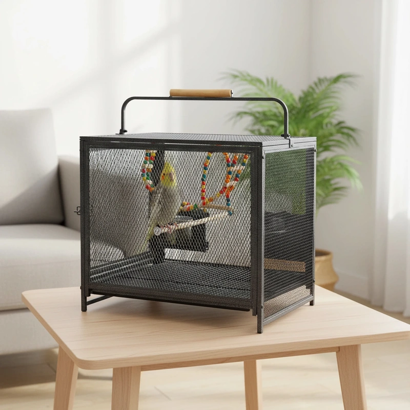 Premium Stainless Bird Cage for Travel Convenience
